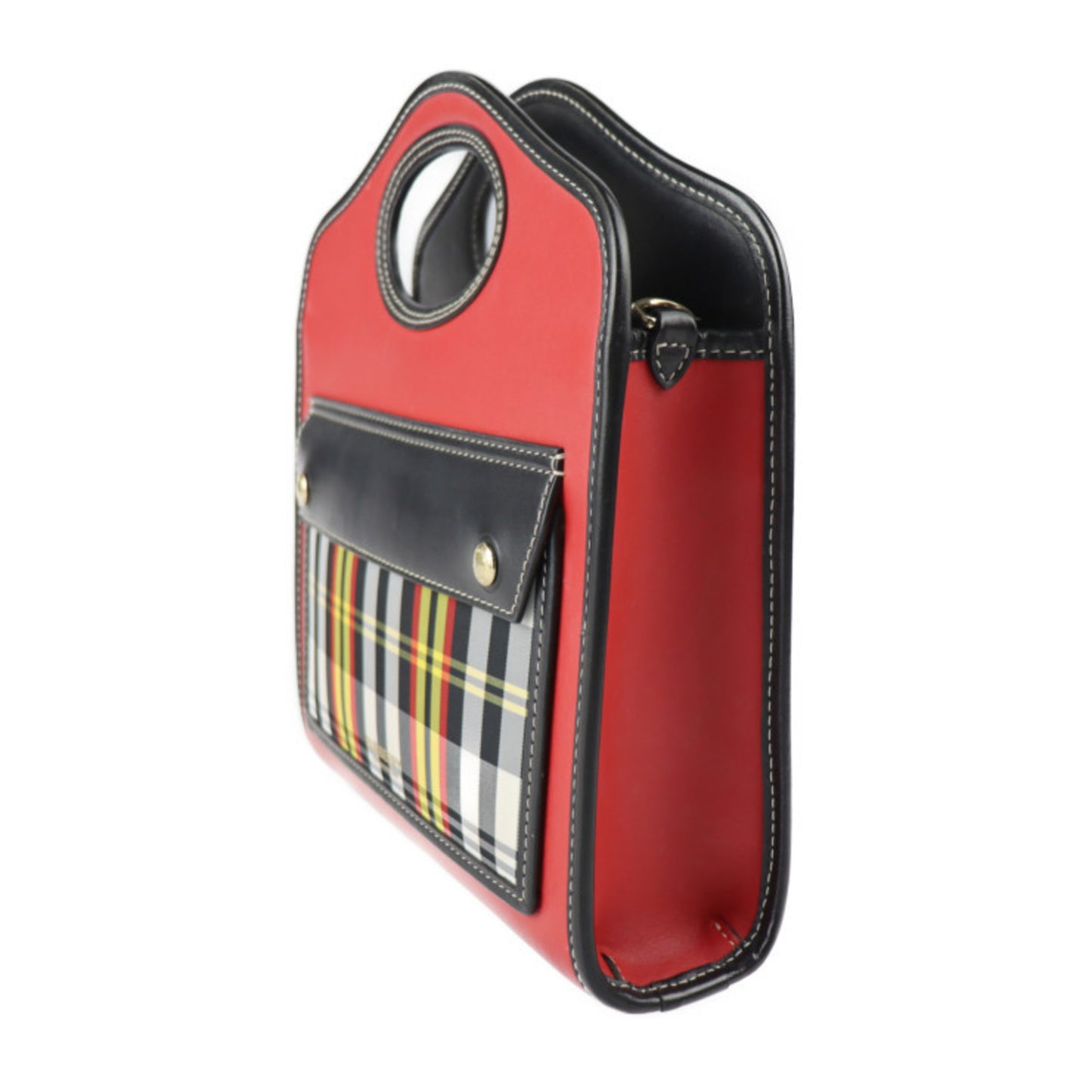 Burberry Red Leather Mini Pocket Bag