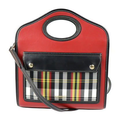 Burberry Red Leather Mini Pocket Bag