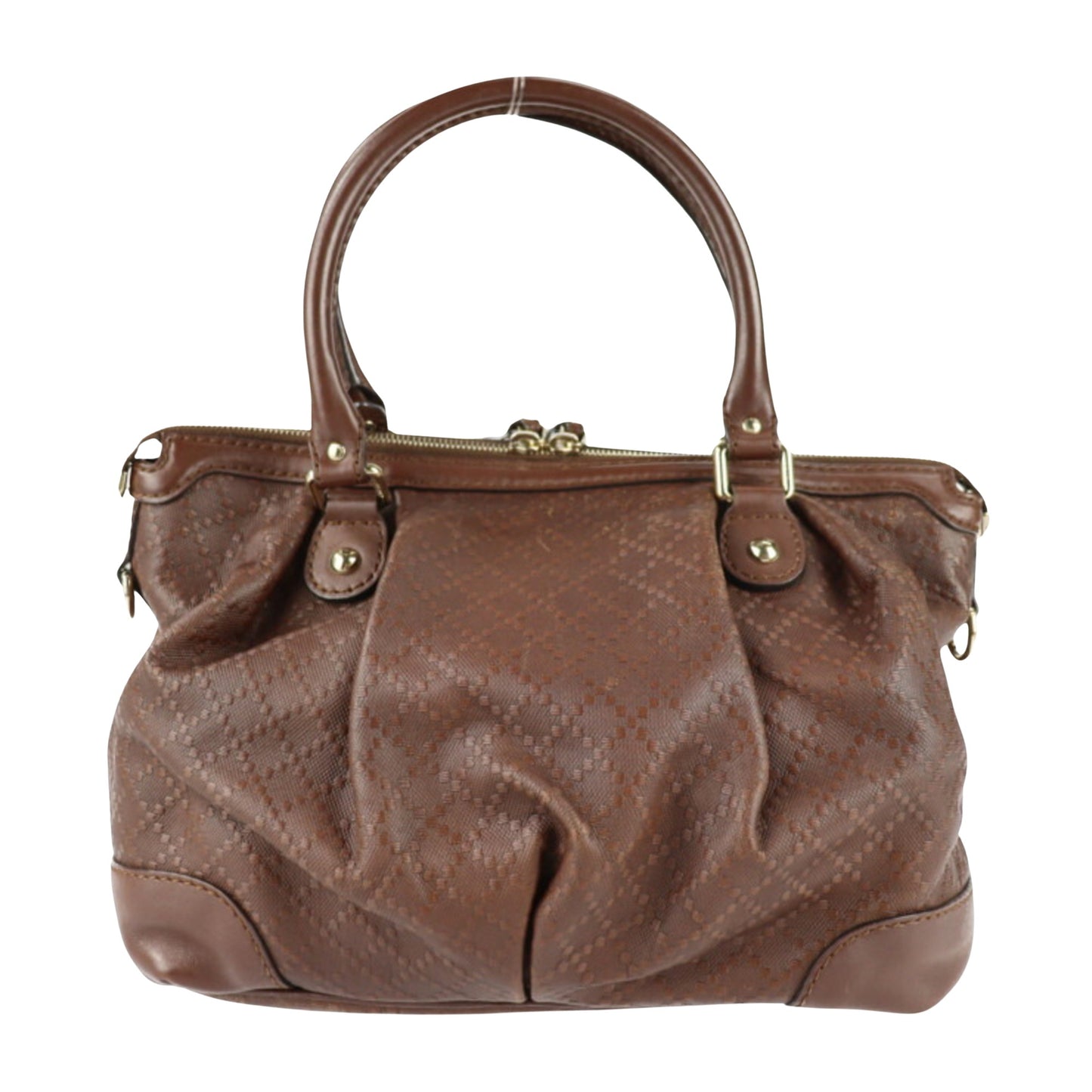 Gucci Brown Leather Diamante