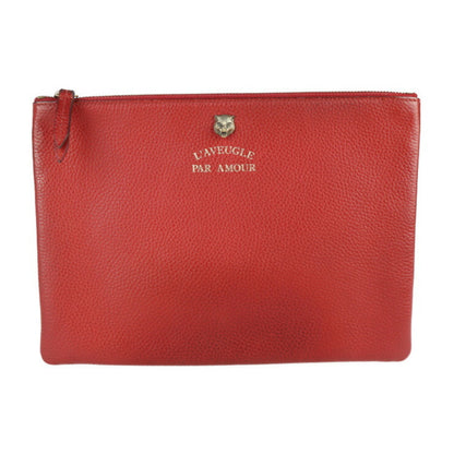 Gucci Red Leather Animalier