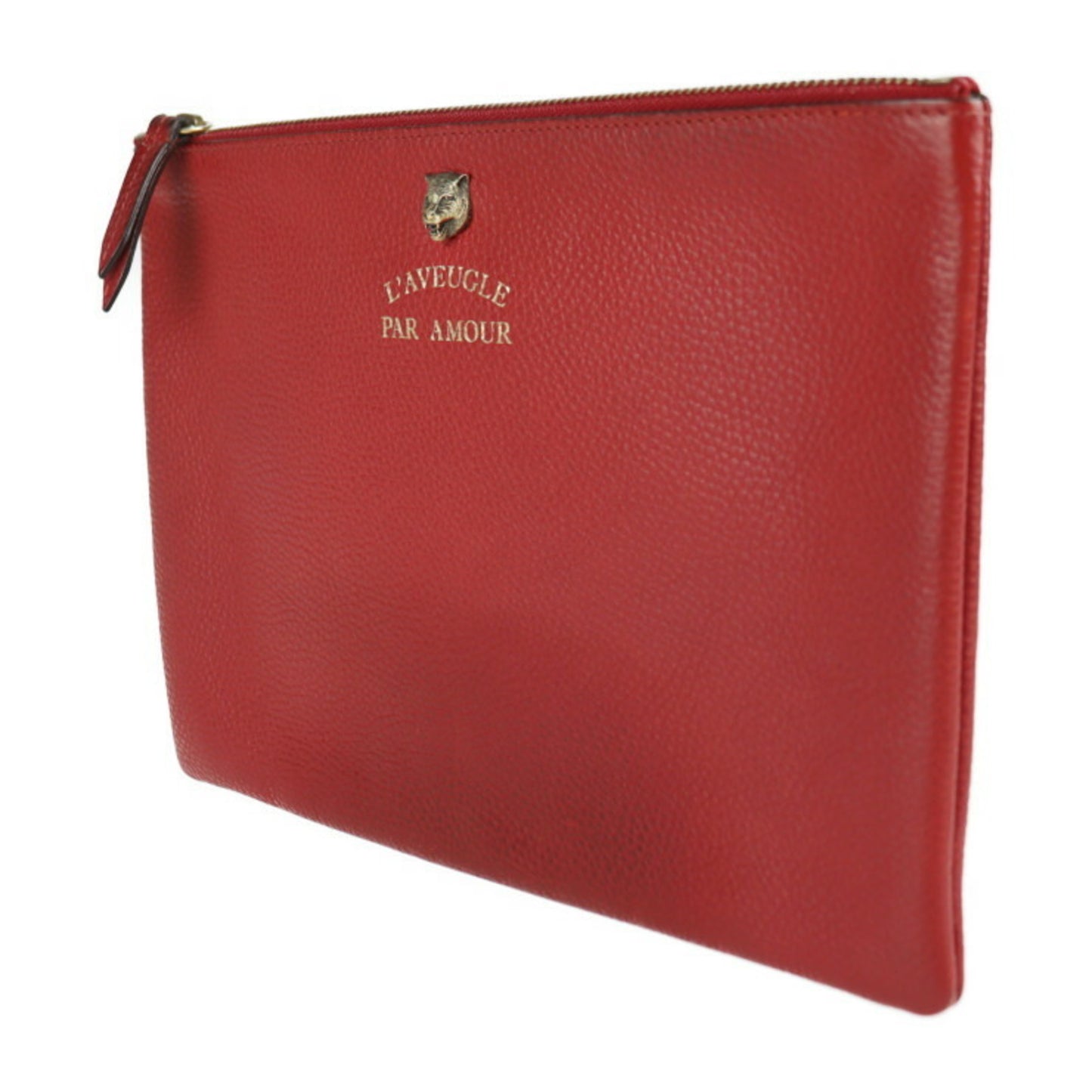 Gucci Red Leather Animalier