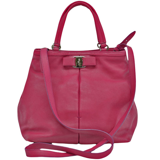 Salvatore Ferragamo Pink Leather Vara