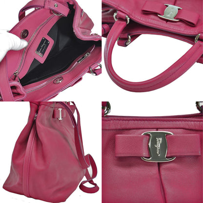 Salvatore Ferragamo Pink Leather Vara