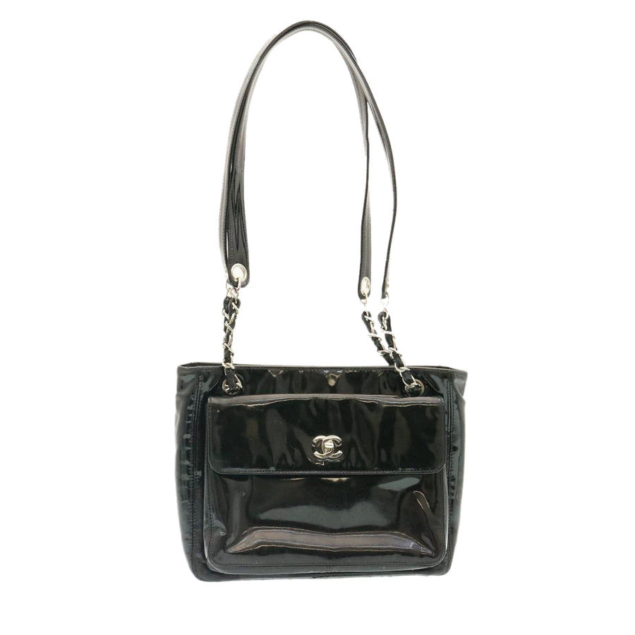 Chanel Black Patent Leather Shoulder Bag by Chanel