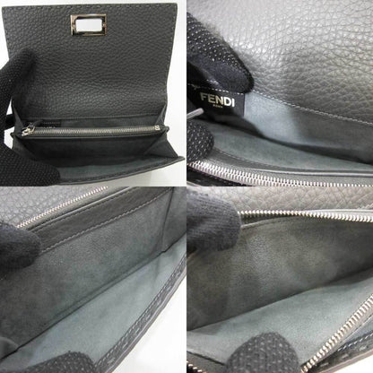 Fendi Gray Leather Selleria
