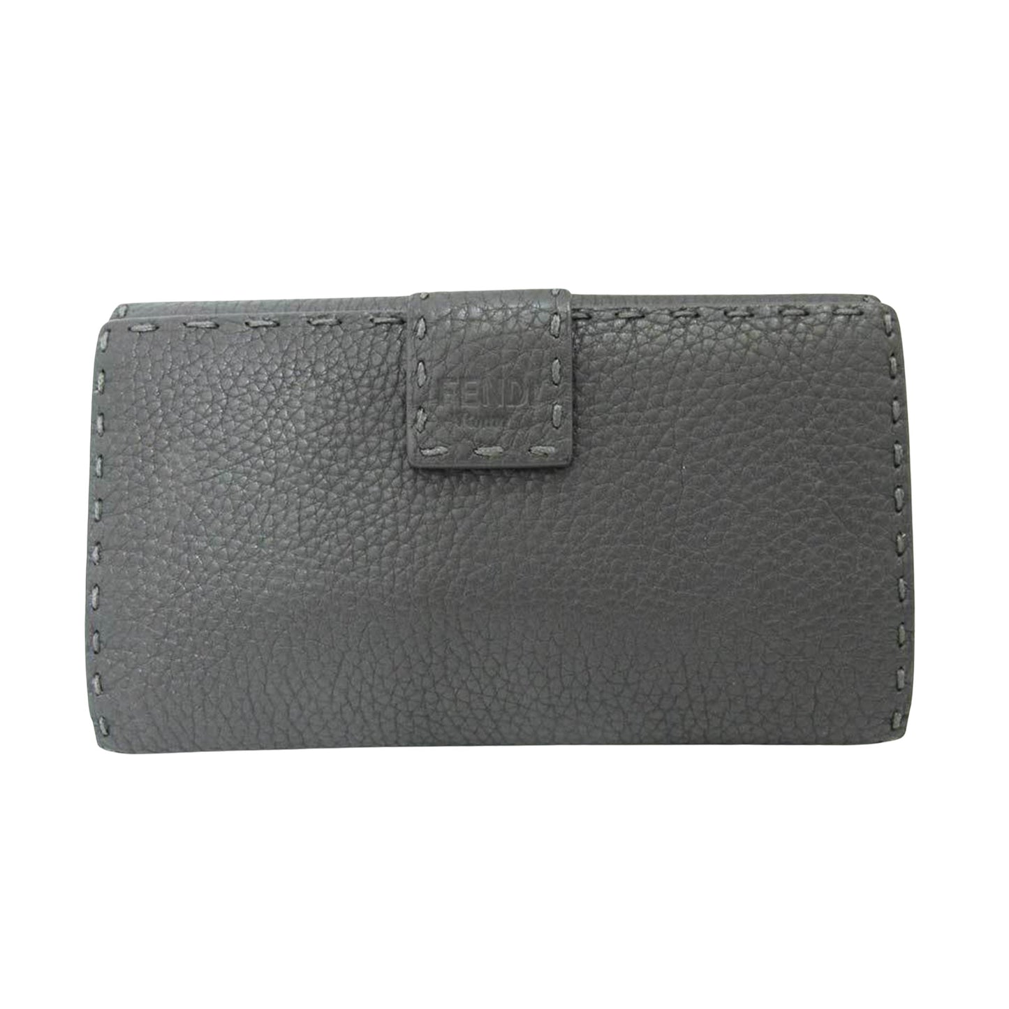 Fendi Gray Leather Selleria