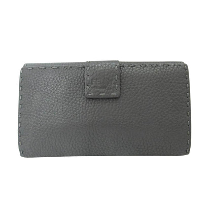 Fendi Gray Leather Selleria
