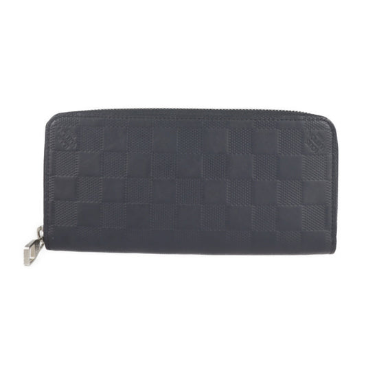 Louis Vuitton Blue Leather Zippy Wallet Vertical