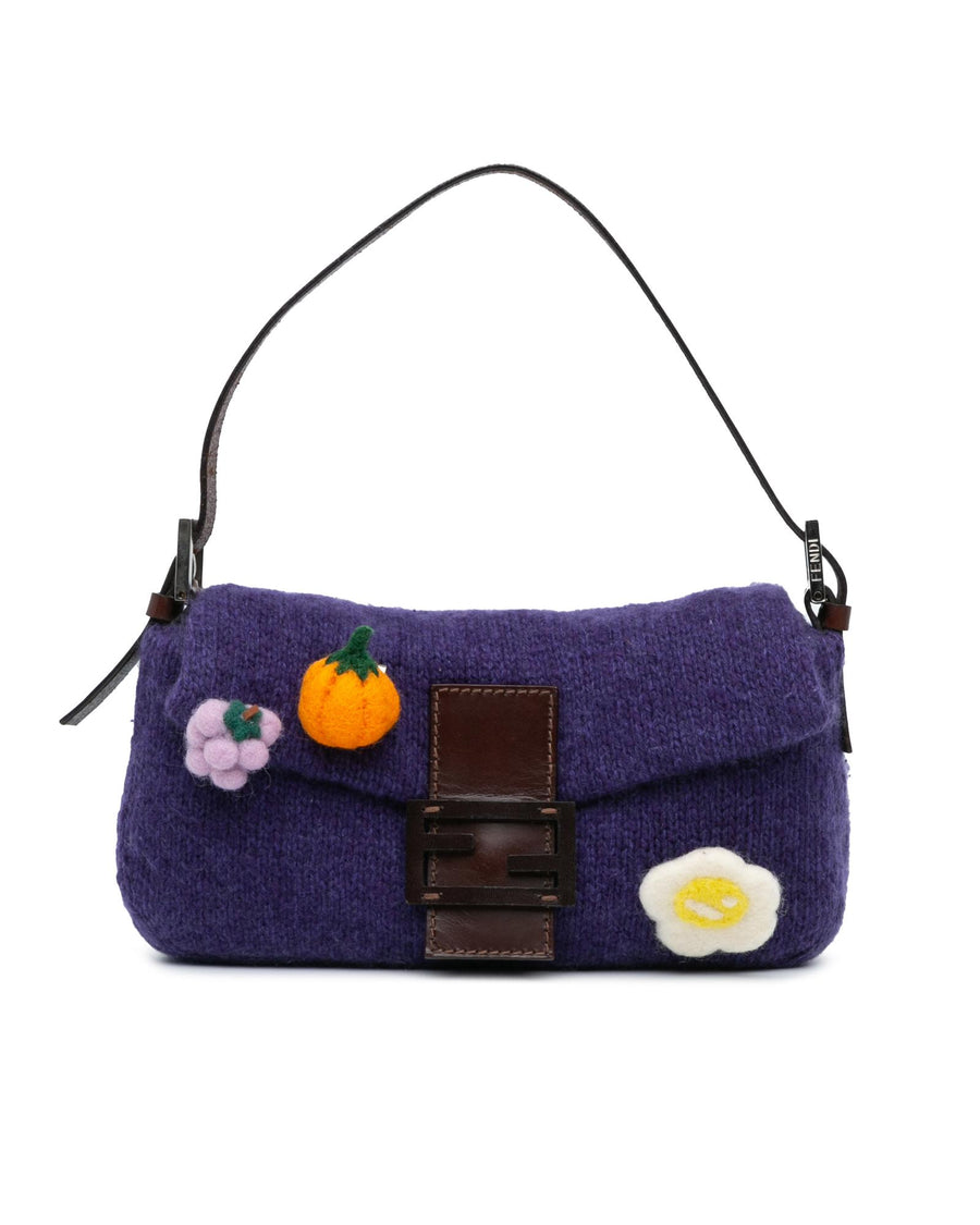 Fendi Baguette Fruit  Egg Knitted Bag