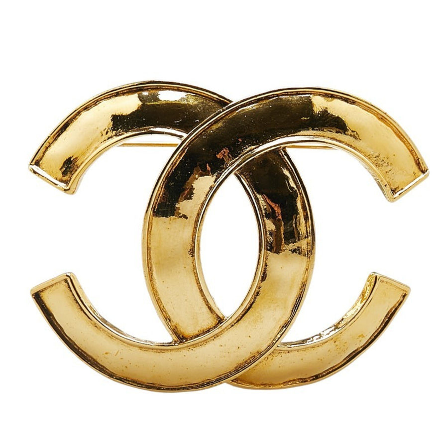 Chanel CC brooch Goldtone