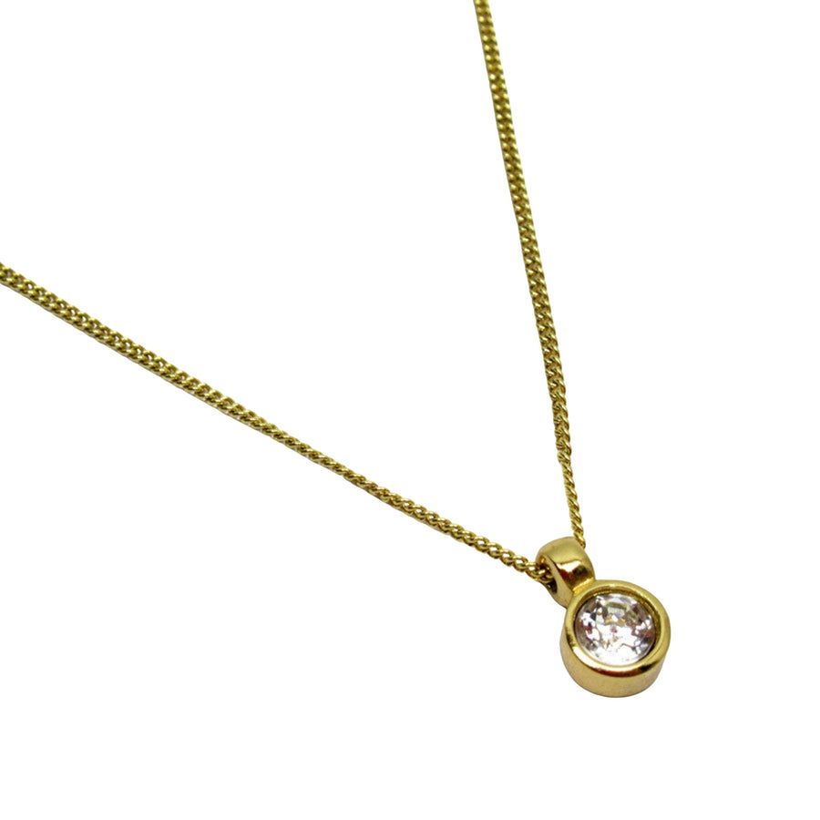 Dior Round-Cut CZ Pendant Necklace