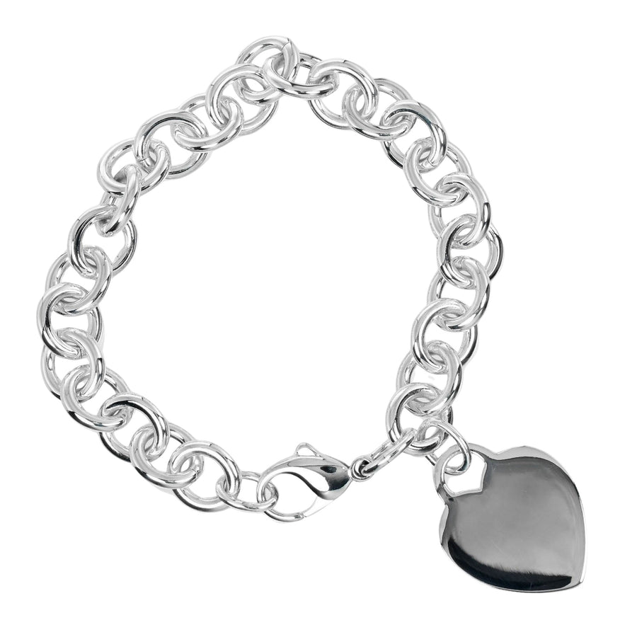Tiffany & Co. Heart Tag Charm Bracelet Medium Link