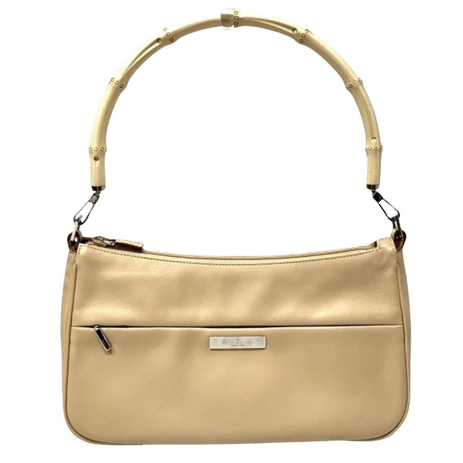 Gucci Bamboo Handle Leather Shoulder Bag