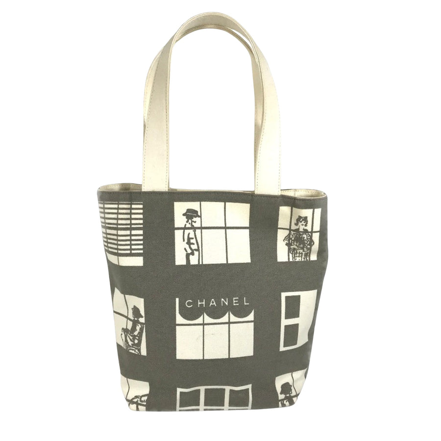 Chanel Window Scene Canvas Tote