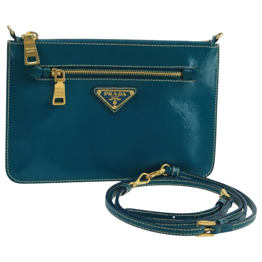 Prada Prada Tessuto Shoulder Bag Teal Crossbody