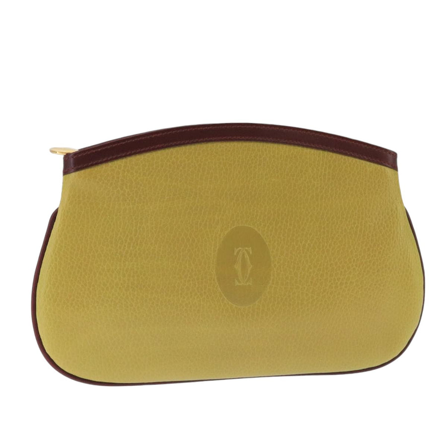 Cartier Yellow Leather Clutch