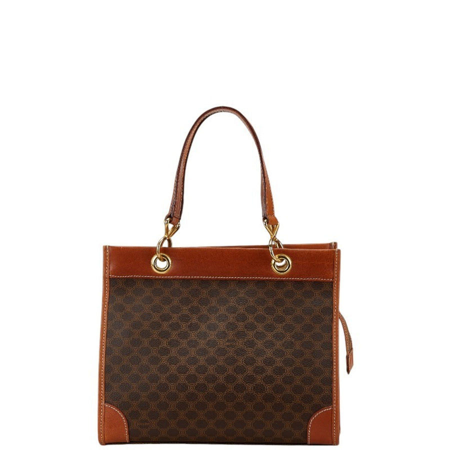 Celine Vintage Canvas Tote  Brown