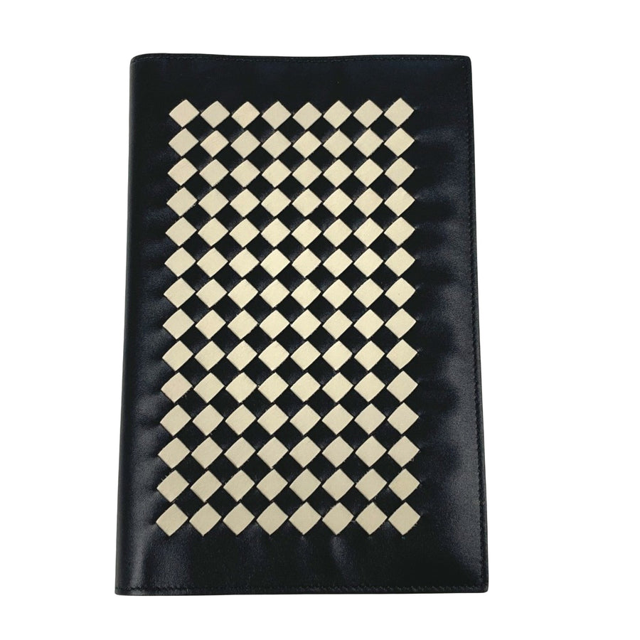 Bottega Veneta Intrecciato Leather Wallet Black  White