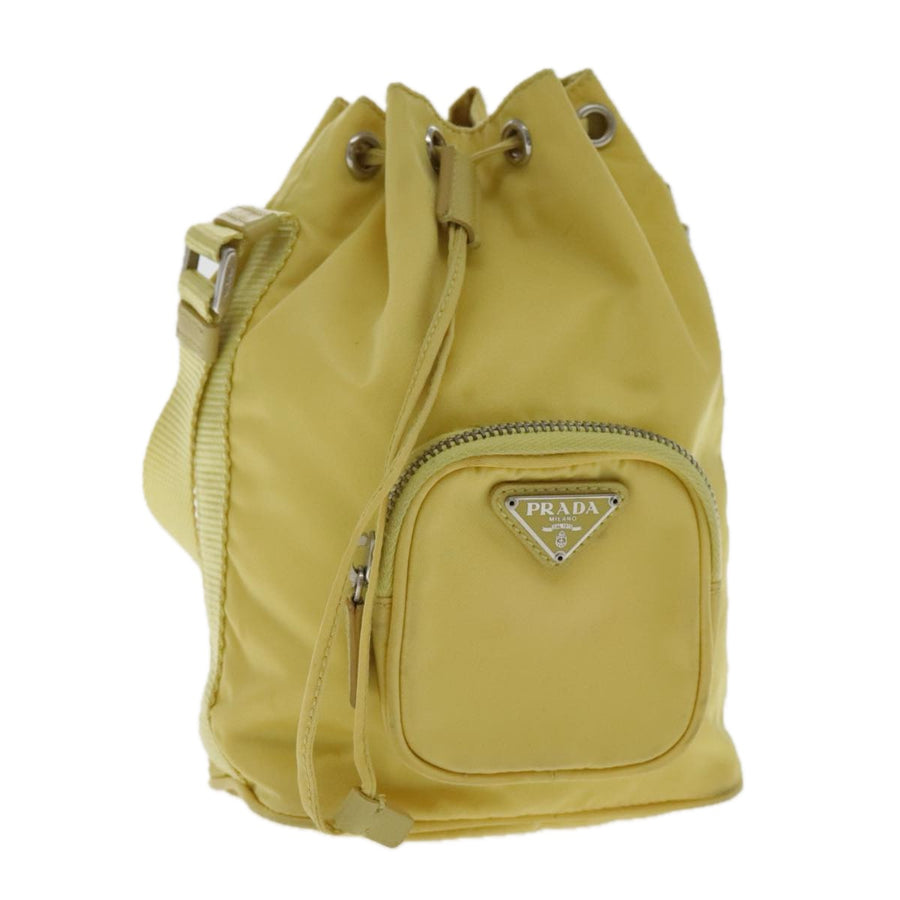 Prada Mini Drawstring Bucket Bag Tessuto Style