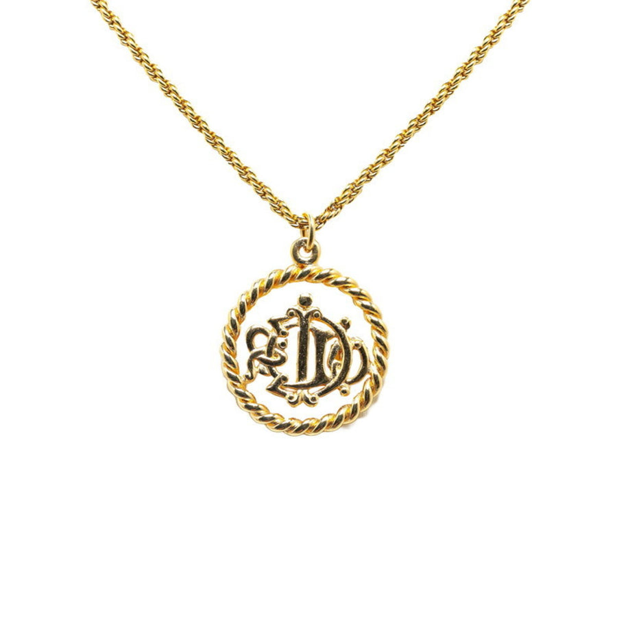 Dior CD Pendant Necklace Gold