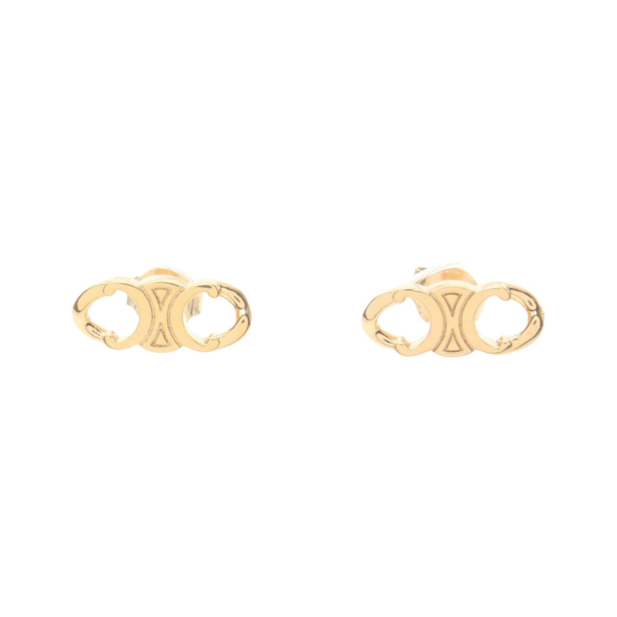 Celine Triomphe Goldtone Earrings