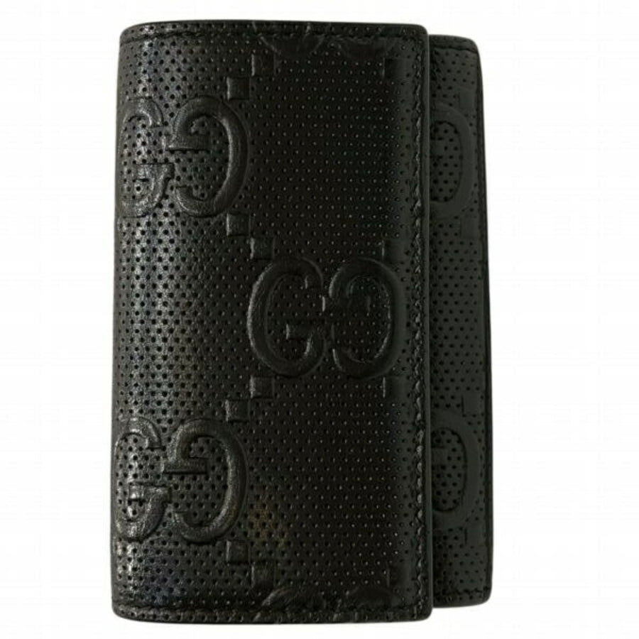 Gucci GG Marmont Key Holder Perforated Leather