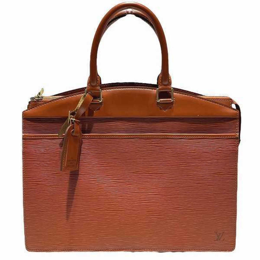 Louis Vuitton Epi Alma BB Handbag Brown Leather Satchel
