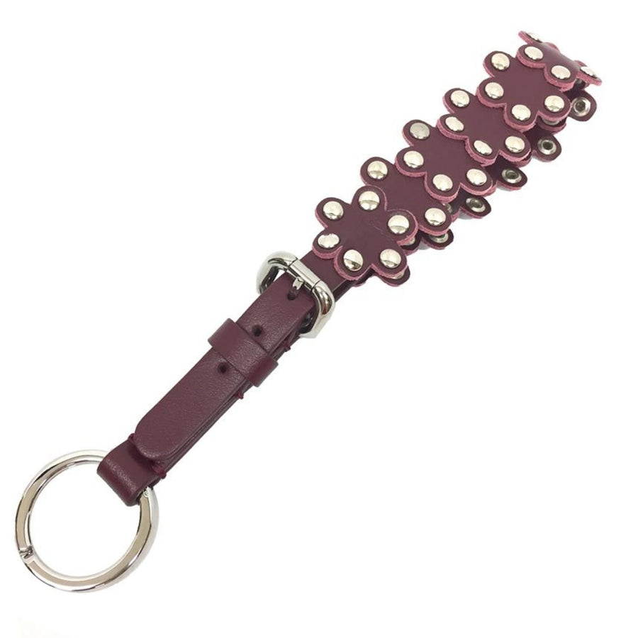 Valentino Leather Keyring Flower Studded Model