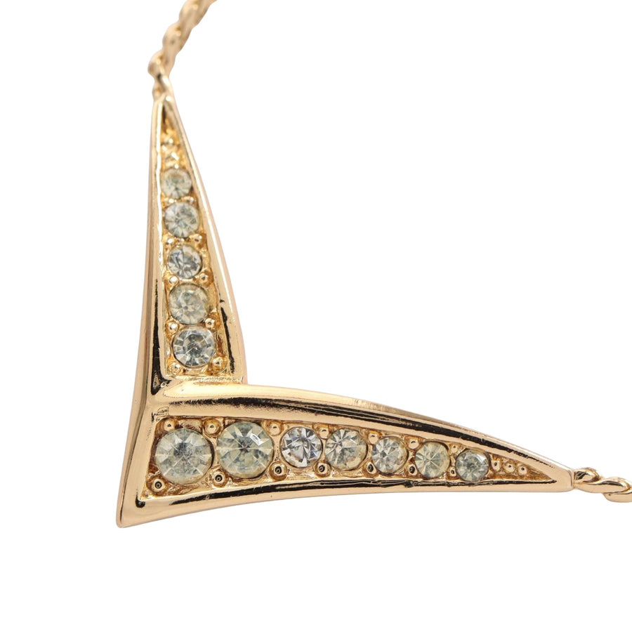 Dior Vintage Crystal VShaped Necklace