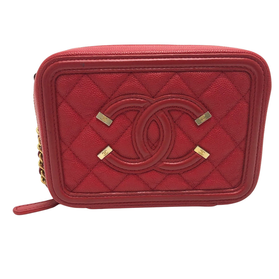 Chanel Classic Wallet on Chain Red Quilted Leather
