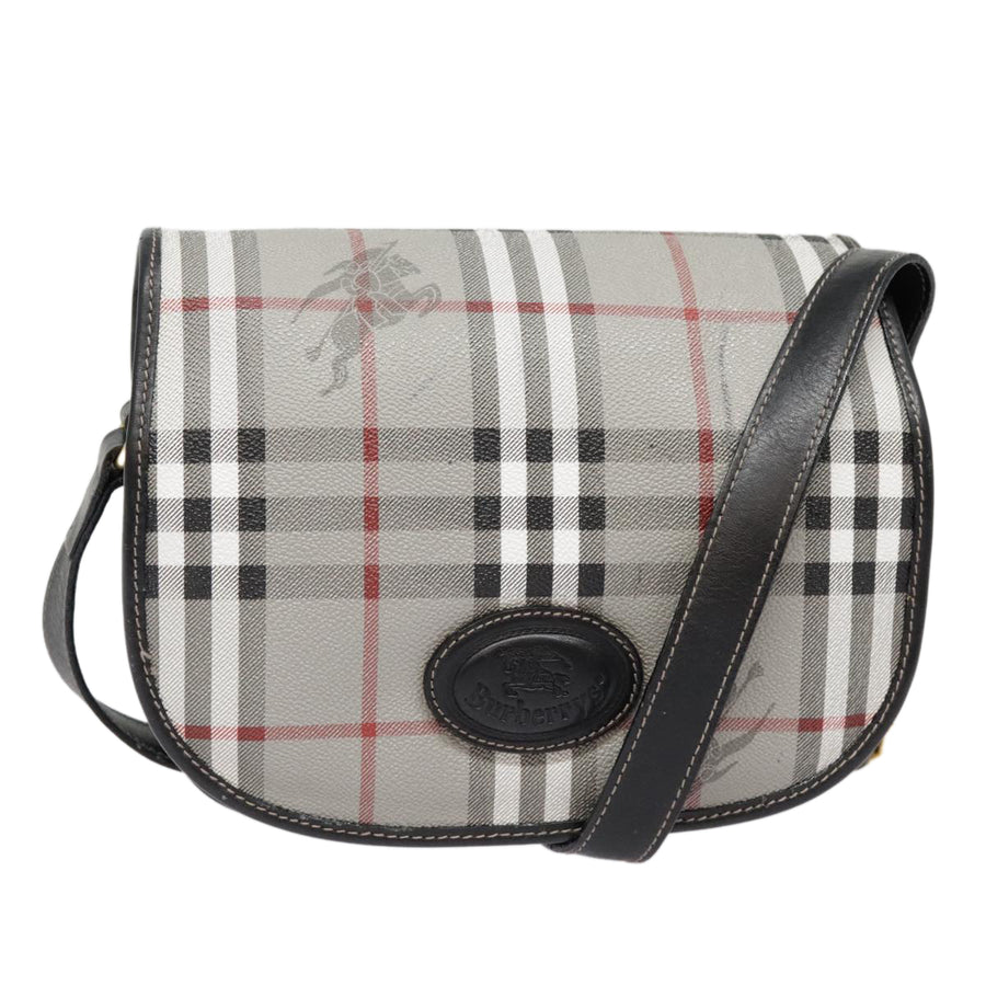 Burberry Grey Plaid Crossbody Bag