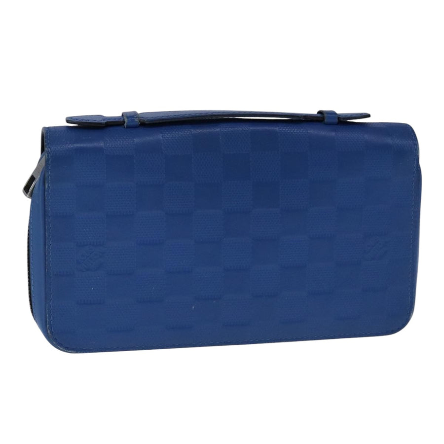 Louis Vuitton Zippy Wallet Damier Ebene Blue