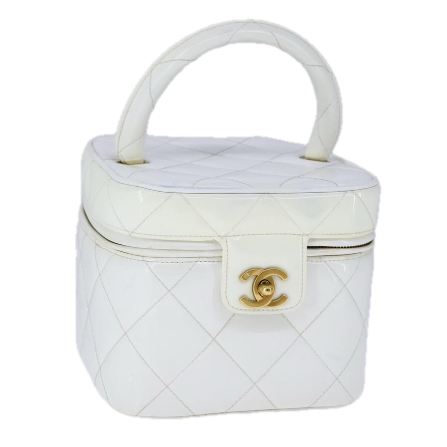 Chanel Vanity Case Quilted Patent Leather