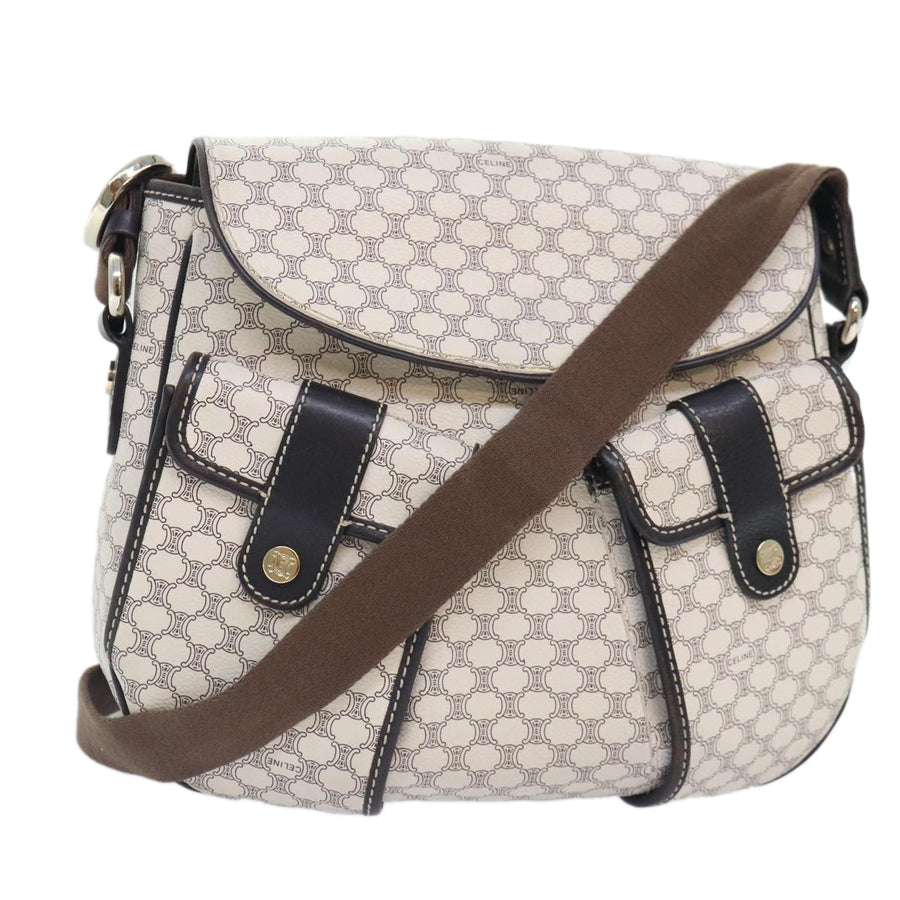 Celine Beige Canvas Crossbody Bag