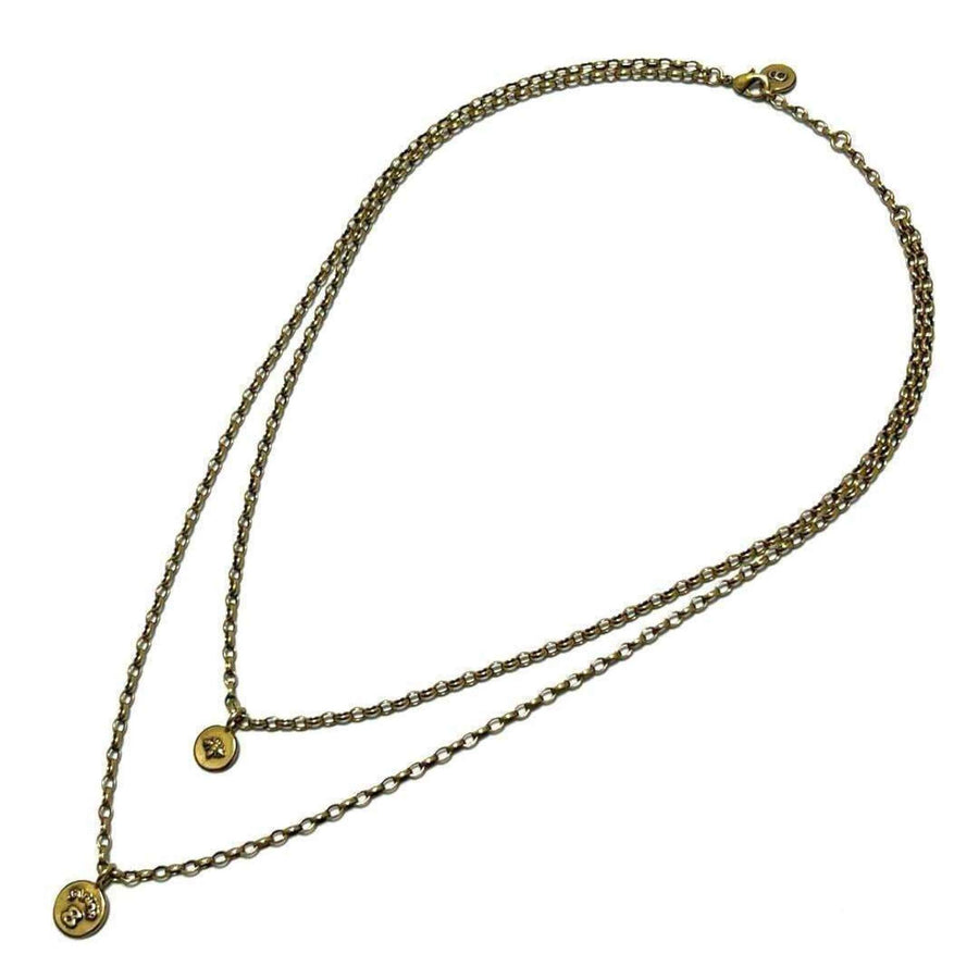 Dior Double Chain Necklace Gold