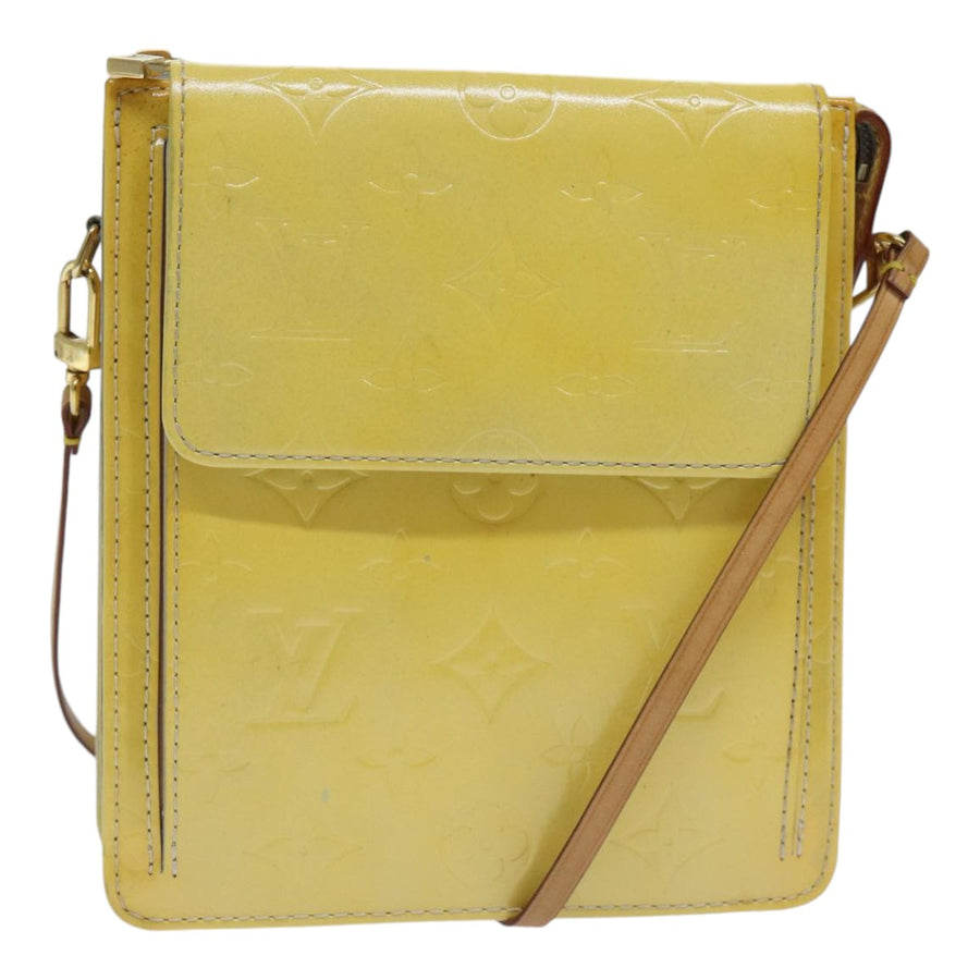 Louis Vuitton Pochette M90090 Yellow Patent Leather Clutch