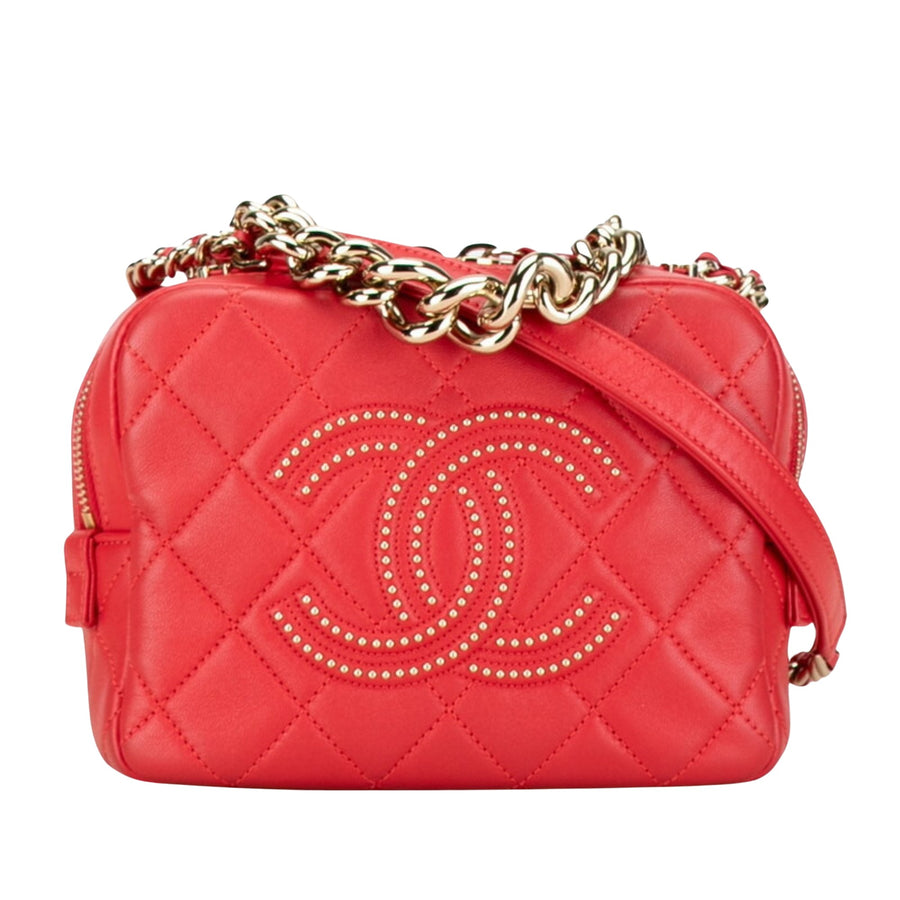 Chanel Studded Quilted Chain Bag