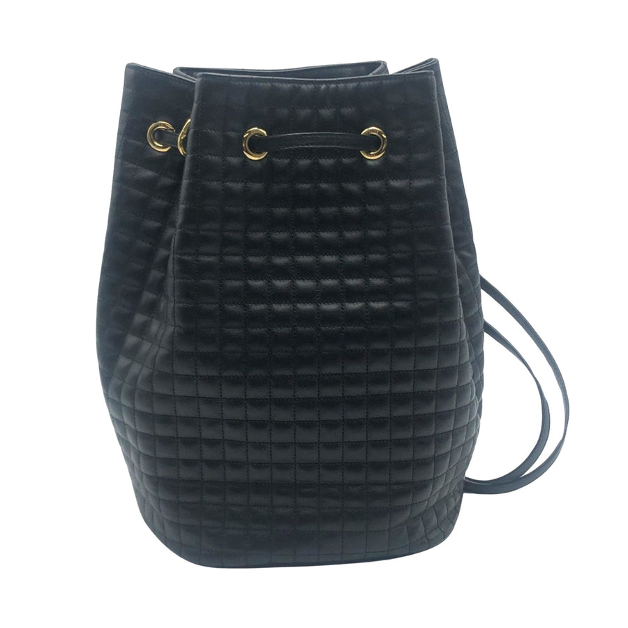 Celine Quilted Leather Bucket Backpack