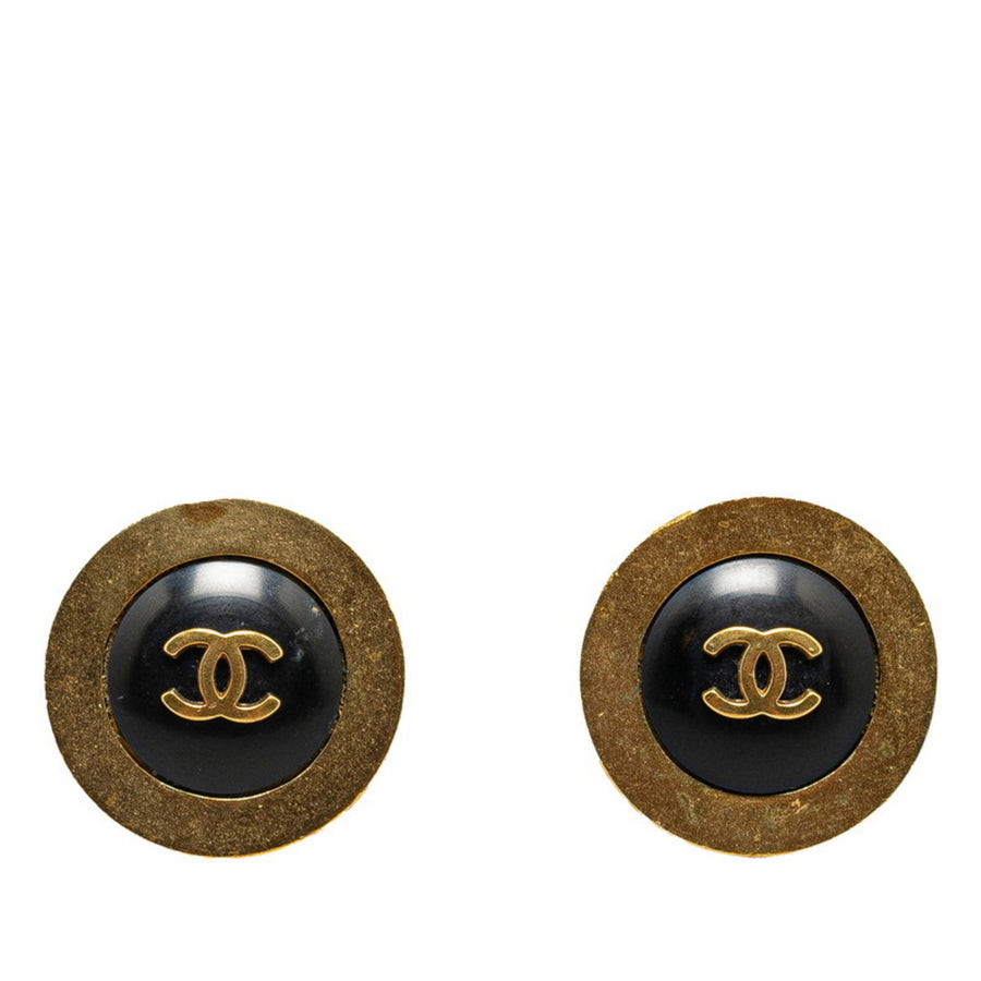 Chanel Round CC Logo Earrings