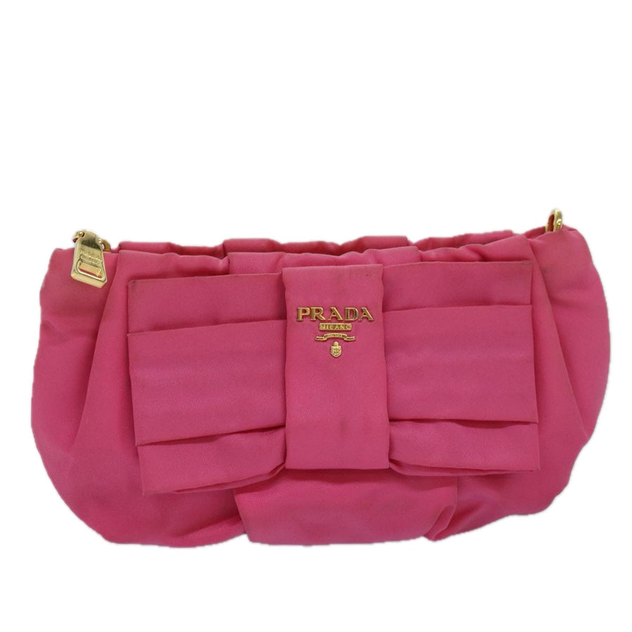 Prada Bow Clutch Silk Clutch Pink Clutch