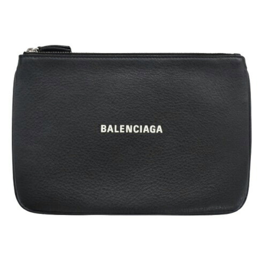 Balenciaga Classic Pouch Black Leather Clutch