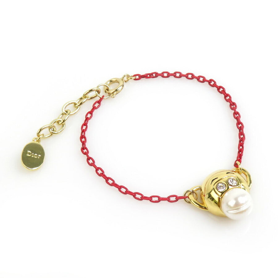 Dior Monkey Charm Bracelet Red Enamel Chain