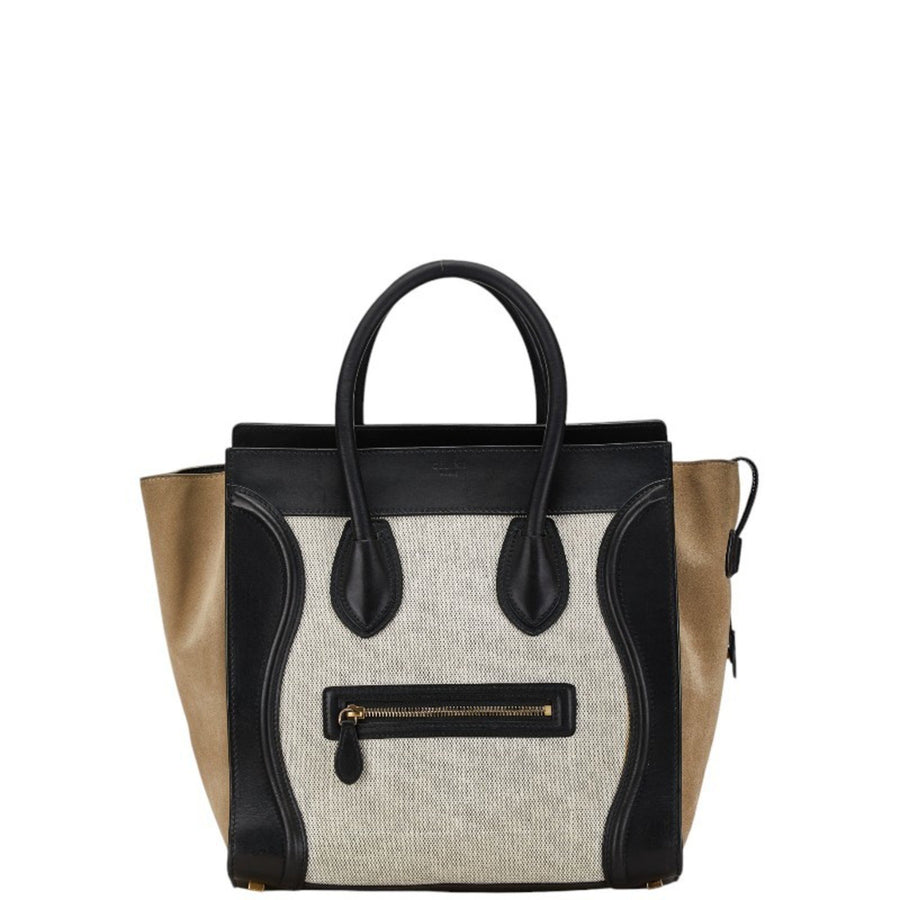Celine Nano Luggage Tote BeigeBlack