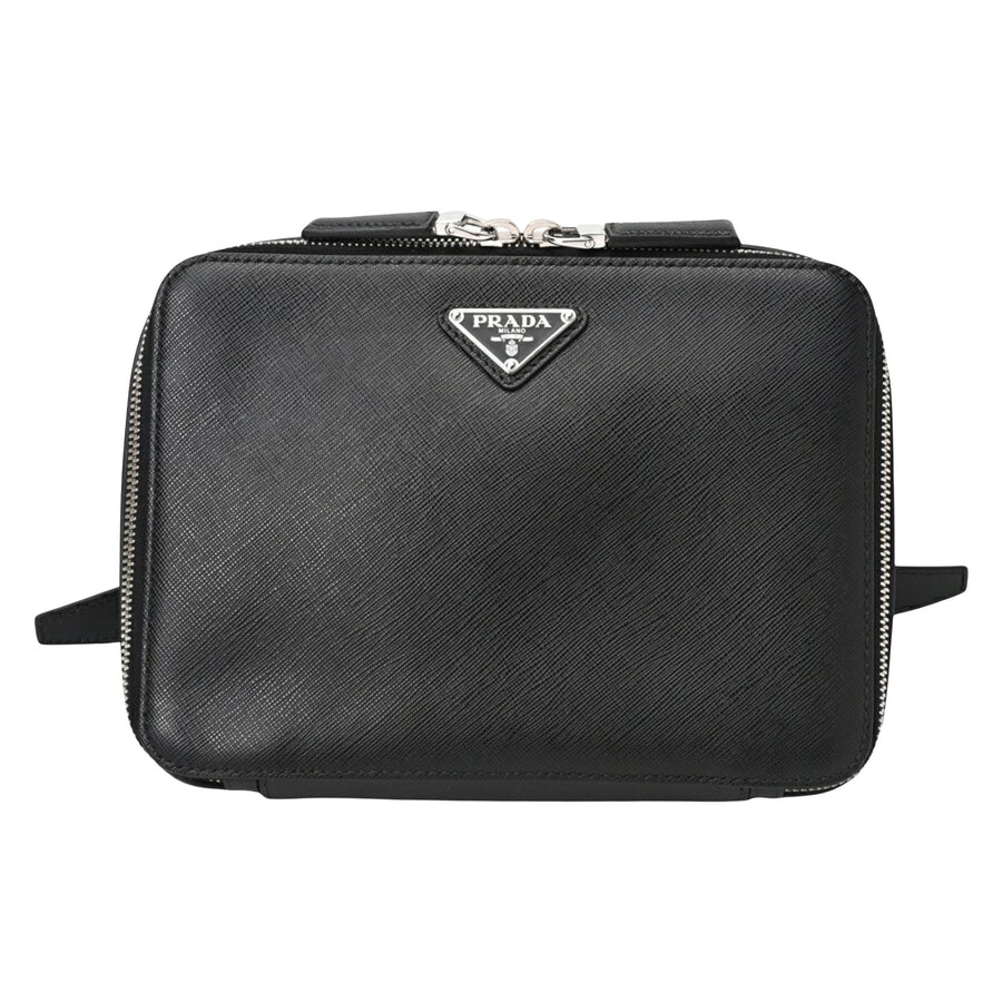 Prada affiano Leather Pouch Black