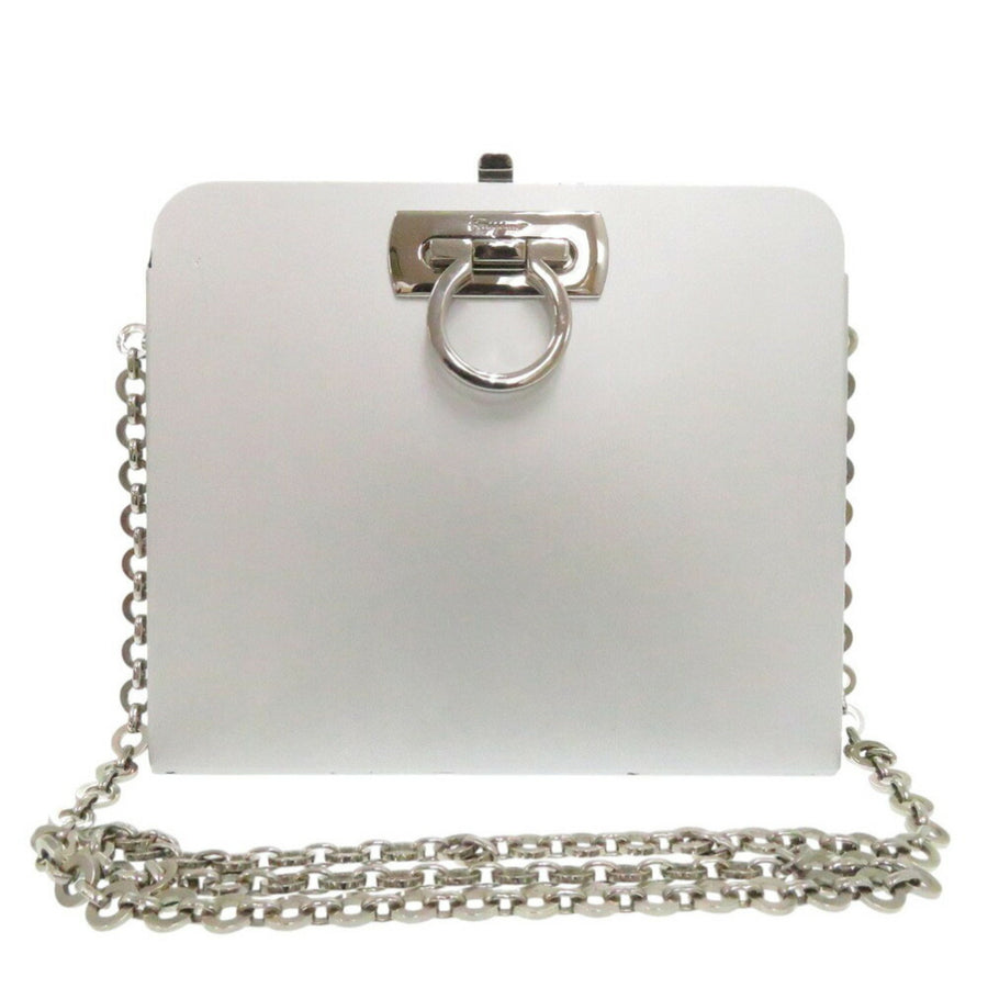 Salvatore Ferragamo Boxy Shoulder Bag Chain Strap