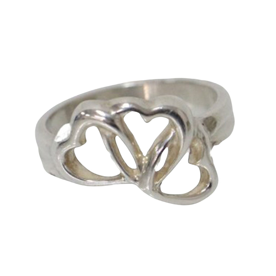 Tiffany & Co. Interlocking Hearts Ring Silver