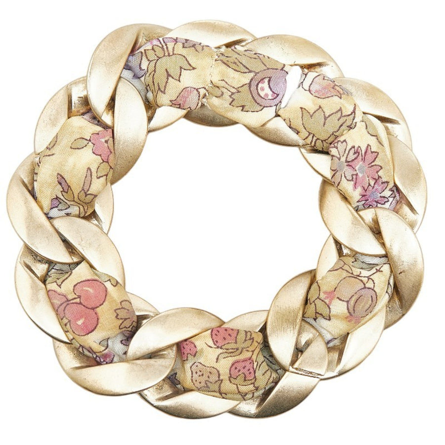 Chanel Chain Bracelet Floral Design
