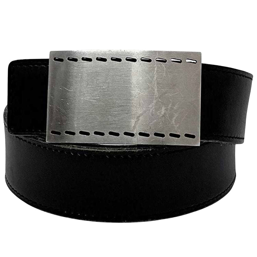 Hermes Leather Belt Metal Buckle