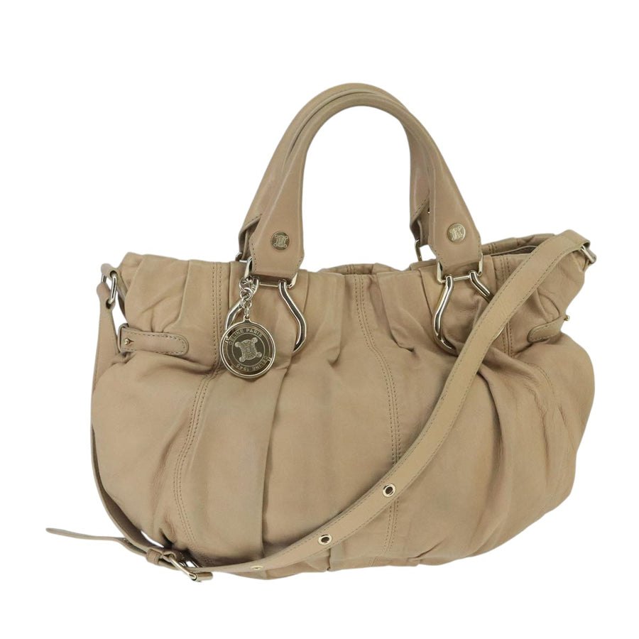 Celine Cabas Beige Leather Handbag