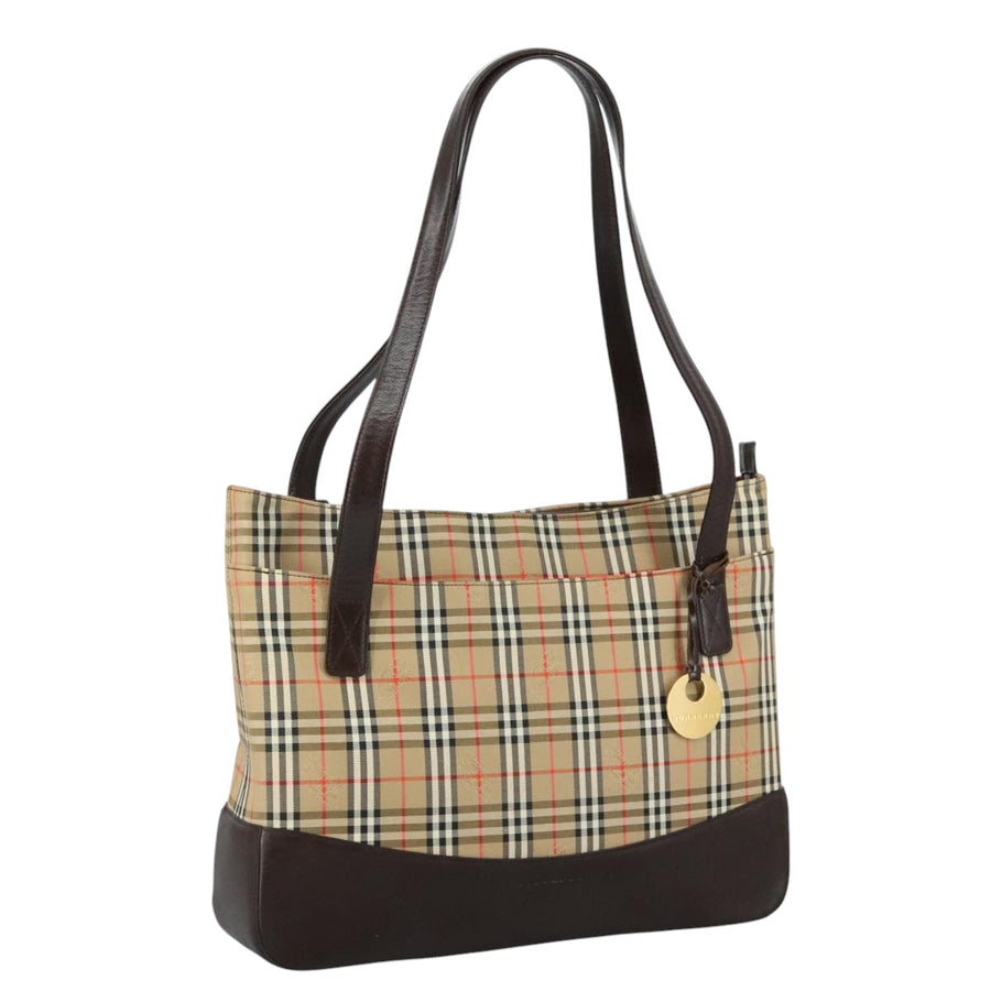 Burberry Beige Check Tote Bag